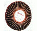 Щетка (круг) сатино-лепестковая коричневая (100 х 10 мм, № 180)