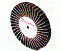 Щетка (круг) сатино-лепестковая коричневая (100 х 15 мм, № 220)